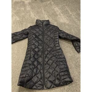 Ralph Lauren Woman's Zip Up Diamond‎ Quilted Packable Down Coat Black Size XS